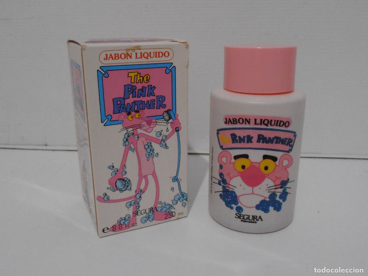 Miniaturas de perfumes antiguos: JABON LIQUIDO PANTERA ROSA, LLENO 250ML, SEGURA PERFUMES, BARCELONA, ANTIGUA DROGUERIA