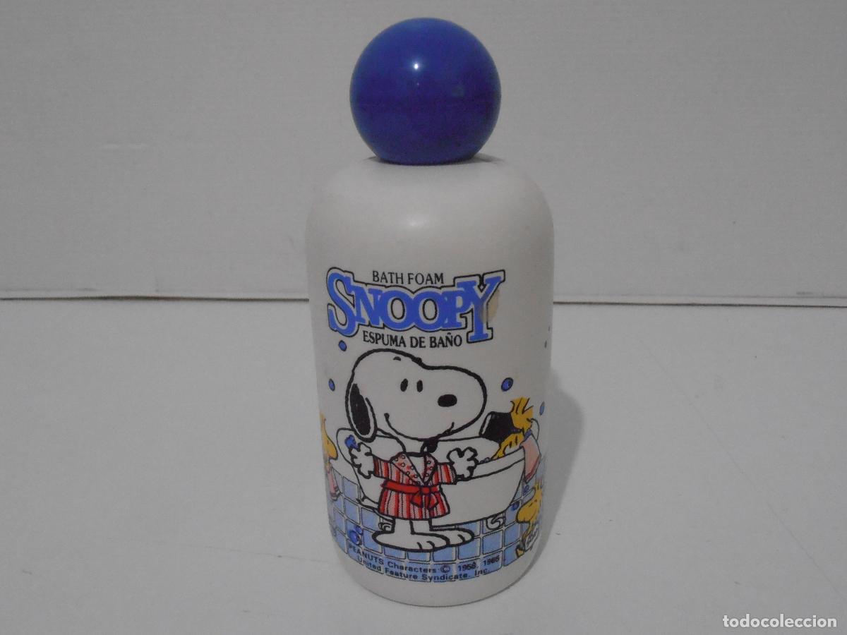Miniaturas de perfumes antiguos: ESPUMA BA&Ntilde;O, SNOOPY, LLENO 250ML, SEGURA PERFUMES, BARCELONA, ANTIGUA DROGUERIA