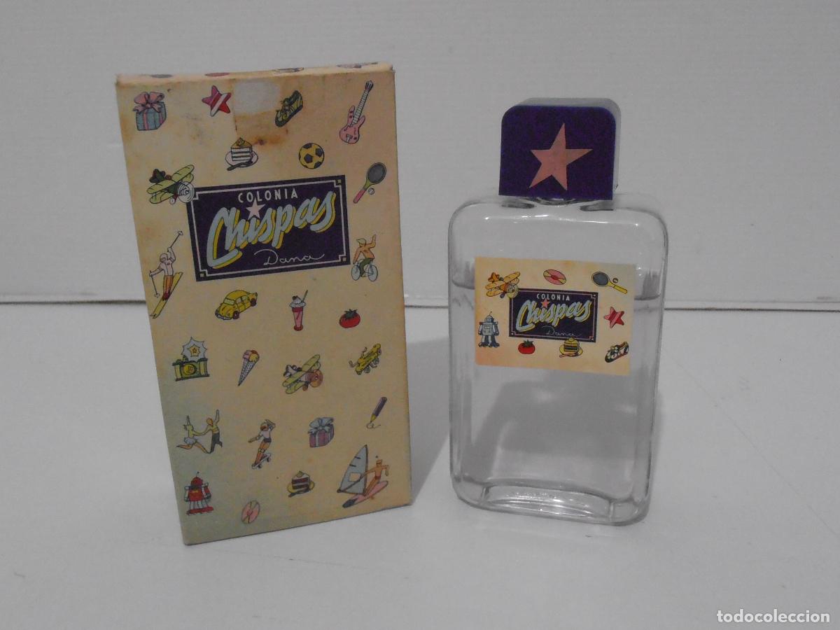Miniaturas de perfumes antiguos: COLONIA CHISPAS DE DANA, CAJA ORIGINAL, CONTIENE 2/3, LA ORIGINAL A&Ntilde;OS 80