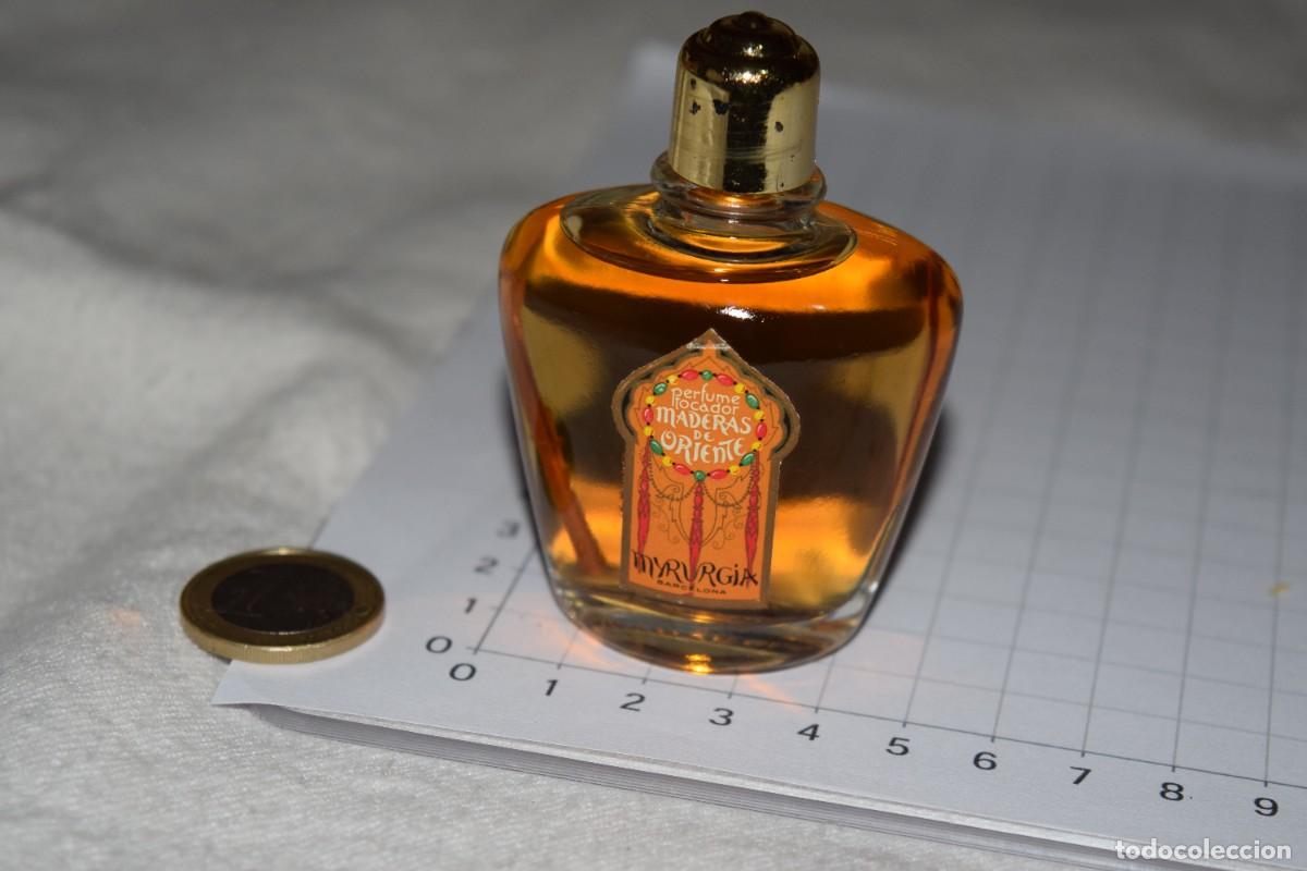 Miniaturas de perfumes antiguos: Antigua - Perfume Tocador MADERAS de ORIENTE - AUT&Eacute;NTICA - Descatalogada de MYRURGIA &iexcl;Mira, DIF&Iacute;CIL!
