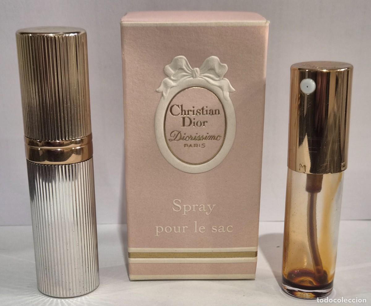 Miniaturas de perfumes antiguos: PERFUMADOR DE BOLSO C. DIOR DIORISSIMO RECARGABLE 5,55 - 6 ML (A&ntilde;os 60)