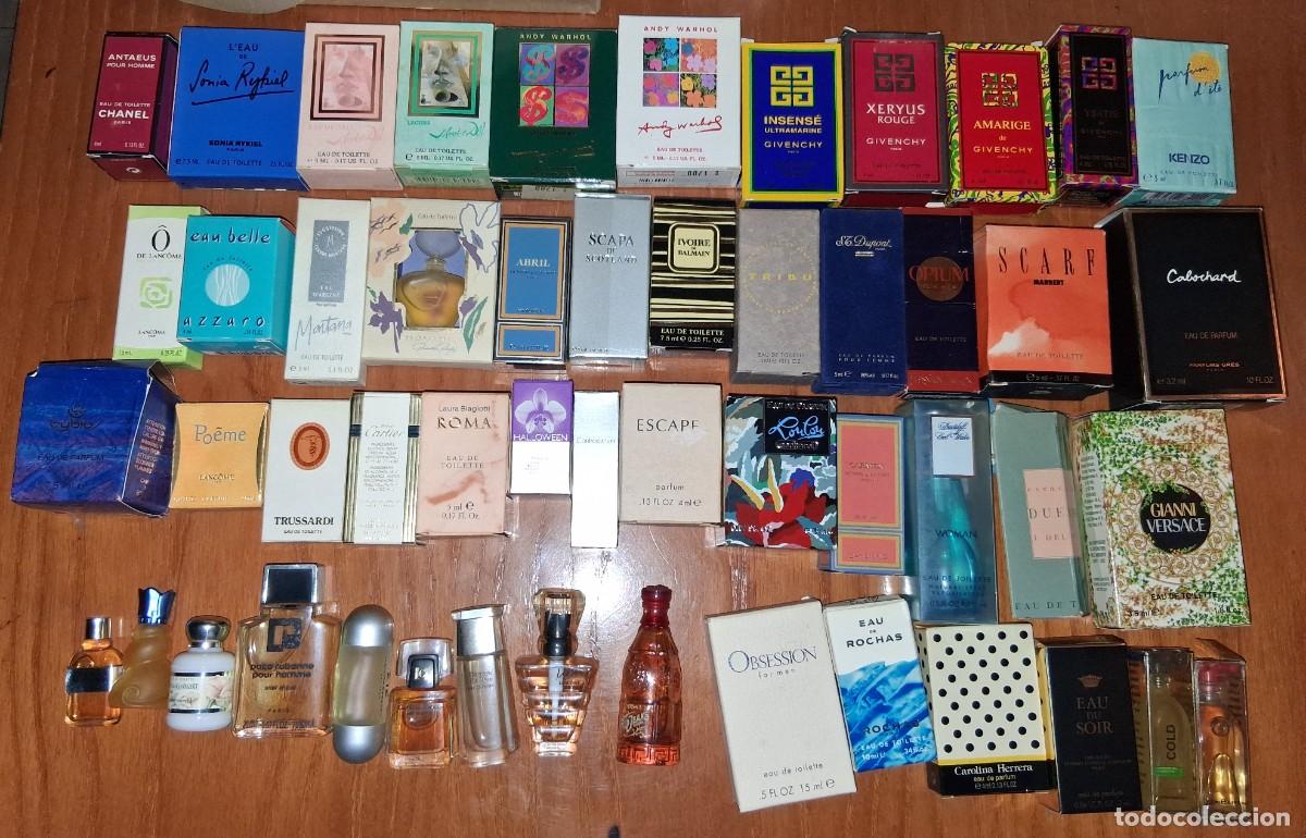 Miniaturas de perfumes antiguos: Preciosa Colecci&oacute;n Miniaturas de Perfume Vintage primeras marcas - Cajas Originales Llenas