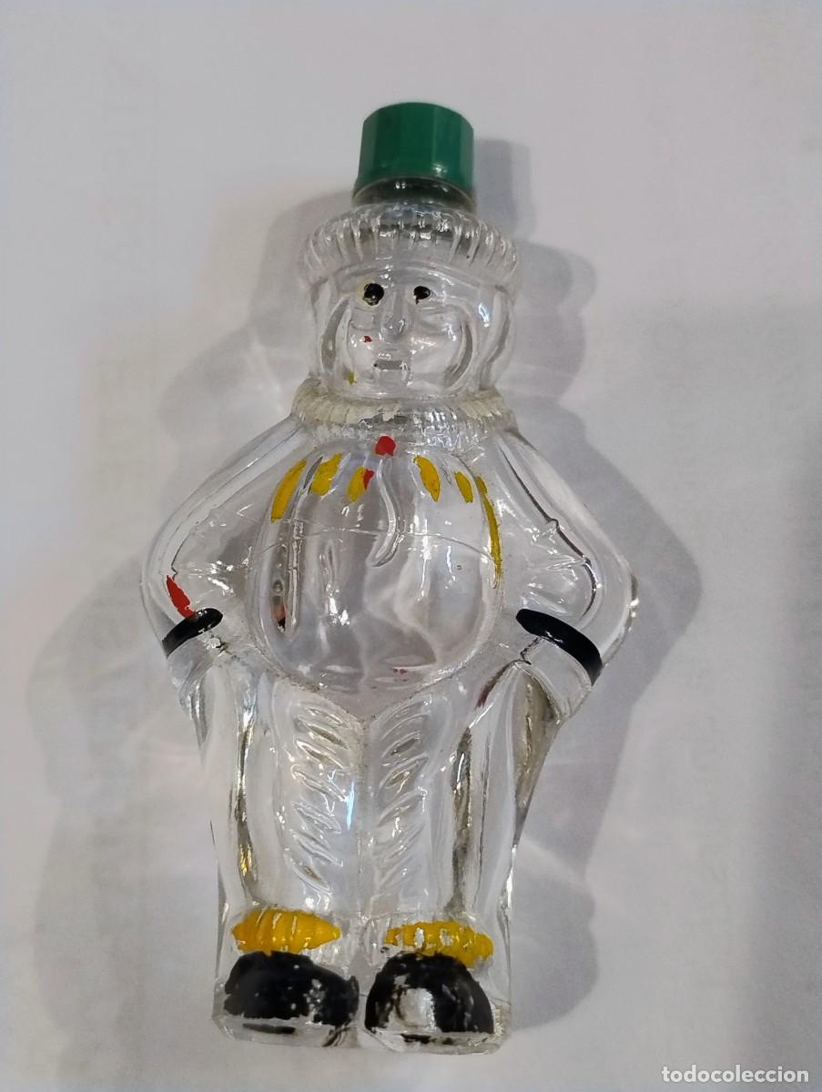 Miniaturas de perfumes antiguos: Frasco de perfume vintage con figura de payaso, a&ntilde;os 40 Unos 9 cm