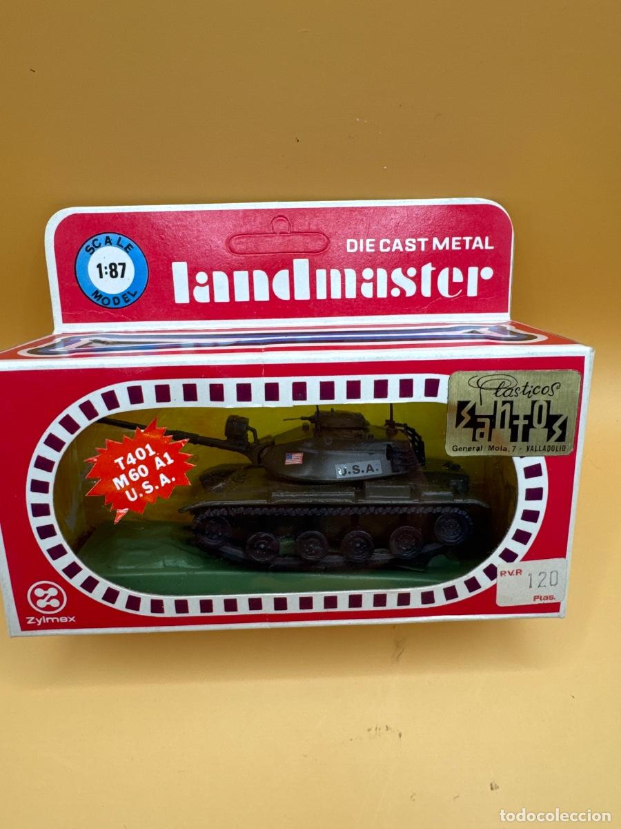 Hobbys: TANQUE ANTIGUO ZYLMEX LANDMASTER T401 M60 A1 USA 1:87 METAL CAJA ORIGINAL A&Ntilde;OS 70