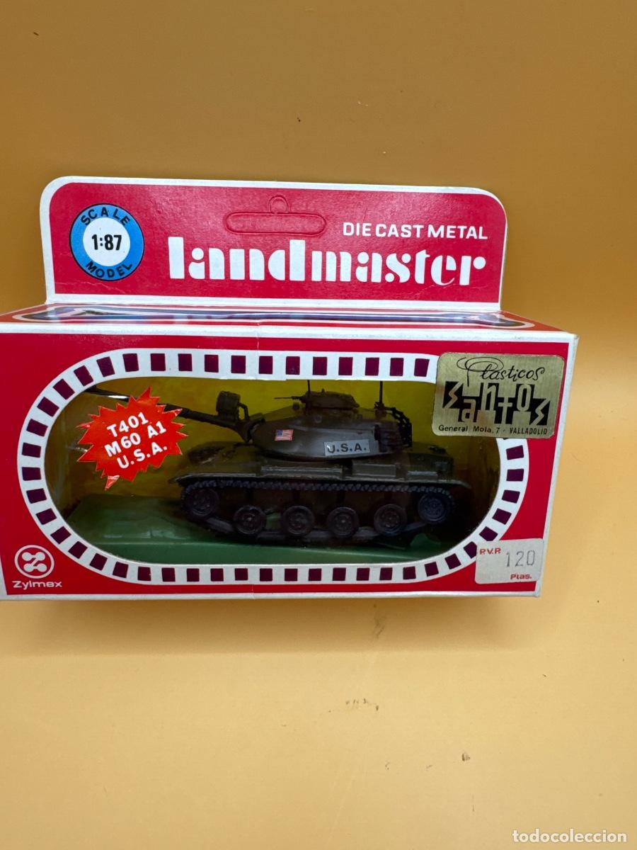 Hobbys: TANQUE ANTIGUO ZYLMEX LANDMASTER T401 M60 A1 USA 1:87 METAL CAJA ORIGINAL A&Ntilde;OS 70