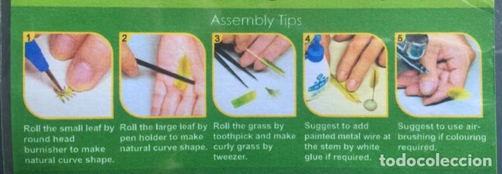 Hobbys: J&acute;S Work Ref PPA1013 Hojas prepintadas en papel Leaf 6 1/24 1/35 1/48 no need to paint - Foto 3