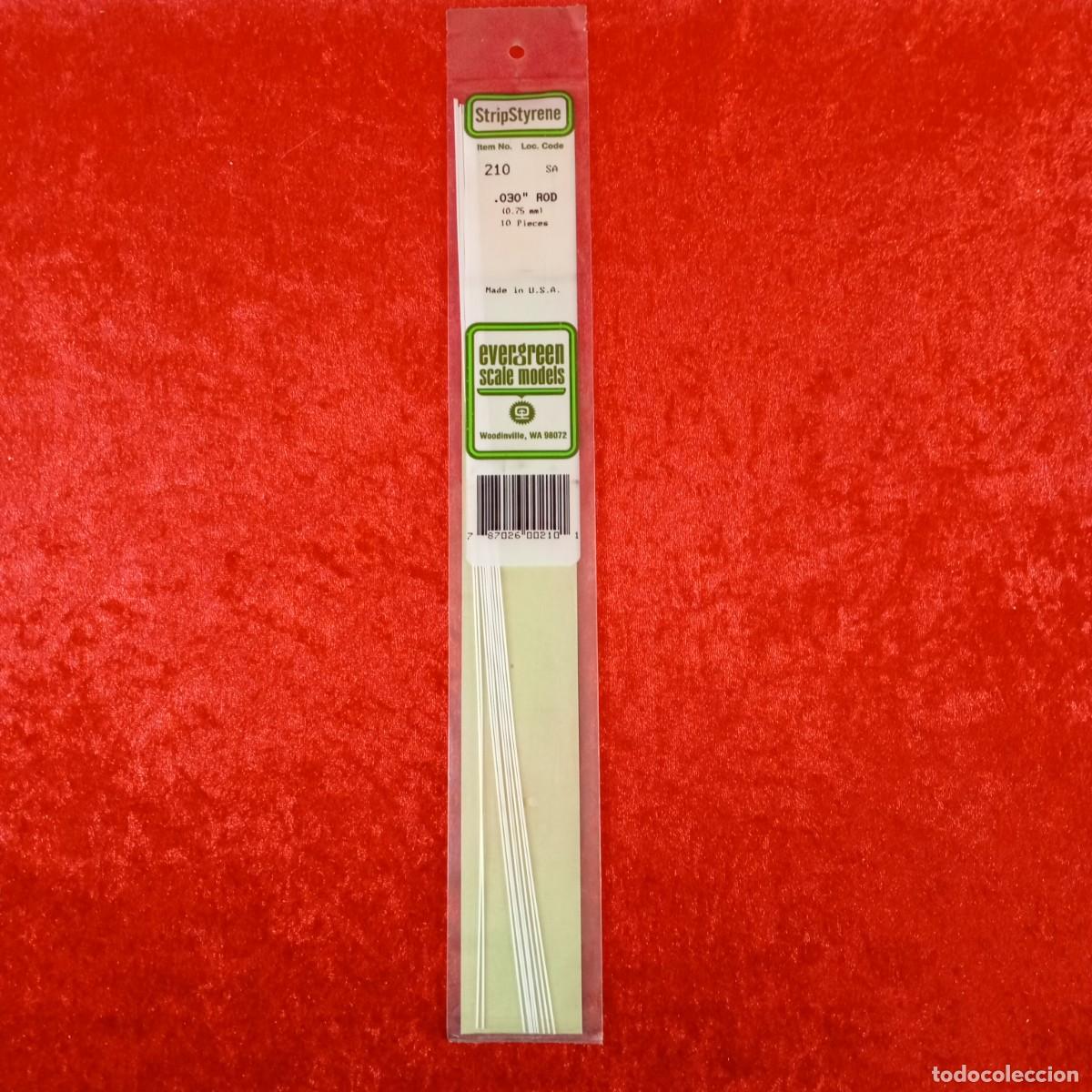 Hobbys: EVERGREEN SCALE MODELS - 030&rdquo; ROD - (0.75MM) - 10 PIECES - REF. 210 / 2085 - Foto 1