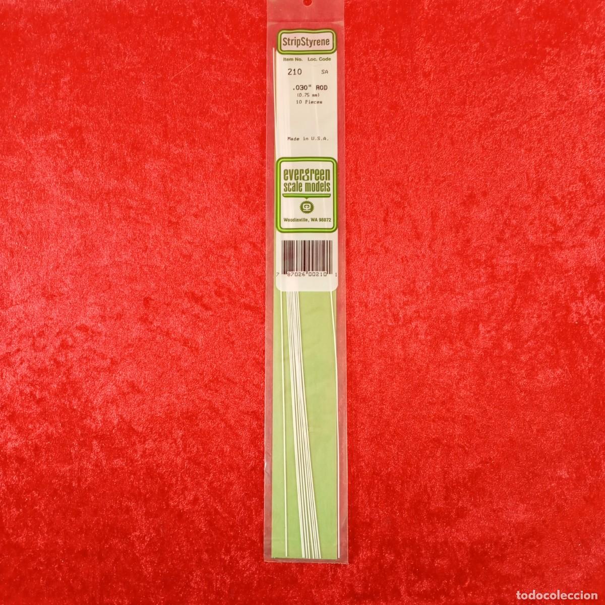 Hobbys: EVERGREEN SCALE MODELS - 030&rdquo; ROD (0.75MM) . 10 PIECES - REF. 210 / 2087 - Foto 1