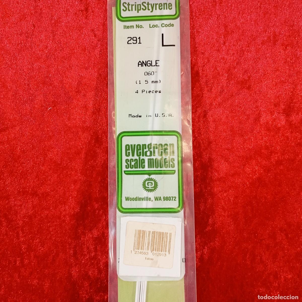 Hobbys: EVERGREEN SCALE MODELS - ANGLE - 060&rdquo; (1.5MM) - 4 PIECES - REF. 291 / 2091 - Foto 3