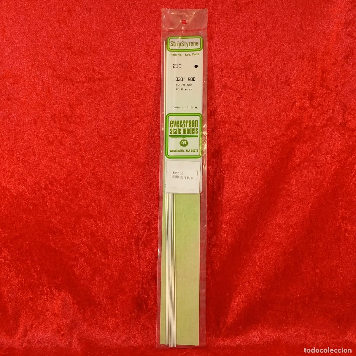 Hobbys: EVERGREEN SCALE MODELS - 030&rdquo; ROD (0.75MM) - 10 PIECES - REF. 210 / 2132 - Foto 1