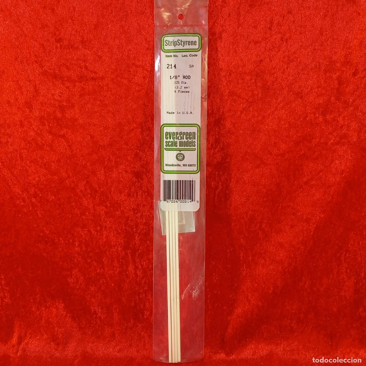 Hobbys: EVERGREEN SCALE MODELS - 1/8&rdquo; ROD (3.2MM) - 4 PIECES - REF. 214 / 2133 - Foto 1