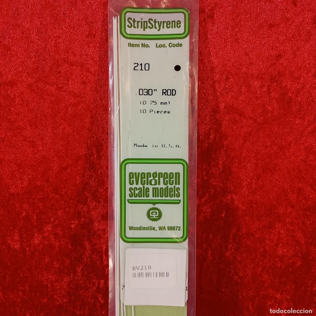Hobbys: EVERGREEN SCALE MODELS - 030&rdquo; ROD (0.75MM) - 10 PIECES - REF. 210 / 2134 - Foto 3