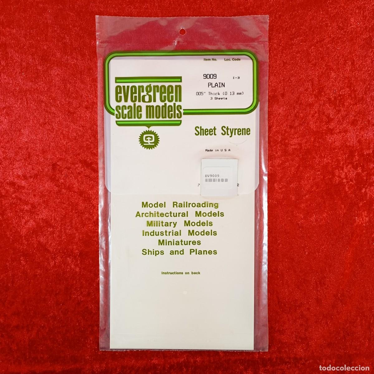 Hobbys: EVERGREEN SCALE MODELS - PLAIN - 005&rdquo; THICK (0.13MM) - 3 SHEETS - REF. 9009 / 2188 - Foto 1