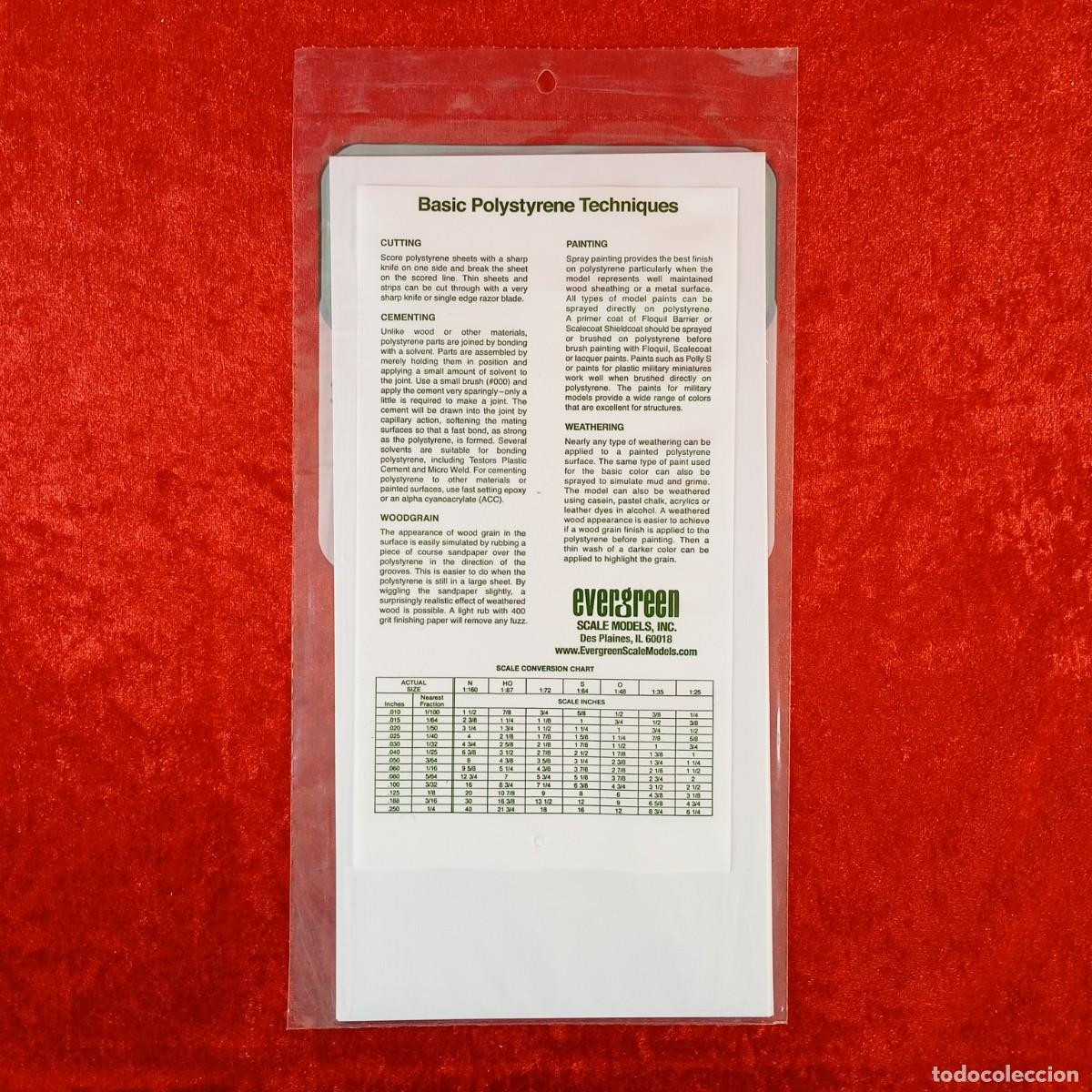 Hobbys: EVERGREEN SCALE MODELS - PLAIN - 010&rdquo; THICK (0.25MM) - 4 SHEETS - REF. 9010 - REF. 3109010 / 2190 - Foto 2