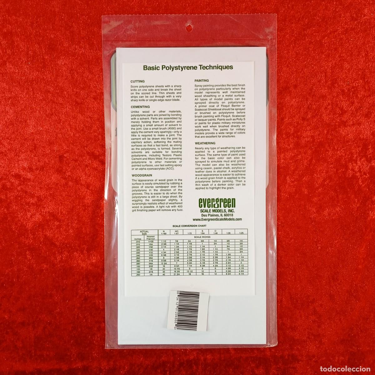 Hobbys: EVERGREEN SCALE MODELS - PLAIN - 060&rdquo; THICK (1.5MM) - 1 SHEET - REF. 9060 - REF. 3109060 / 2191 - Foto 2