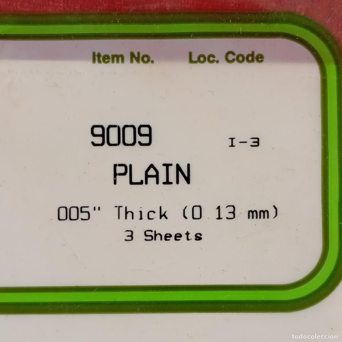 Hobbys: EVERGREEN SCALE MODELS - PLAIN - 005&rdquo; THICK (0.13MM) - 3 SHEETS - REF. 9009 / 2192 - Foto 3