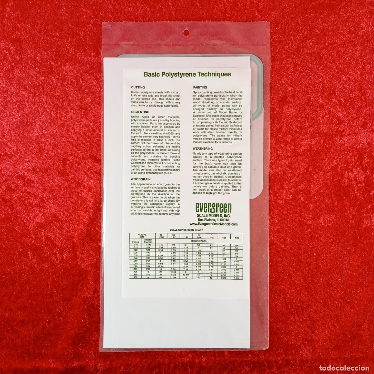Hobbys: EVERGREEN SCALE MODELS - PLAIN - 010&rdquo; THICK (0.25MM) - 4 SHEETS - REF. 9010 / 2197 - Foto 2