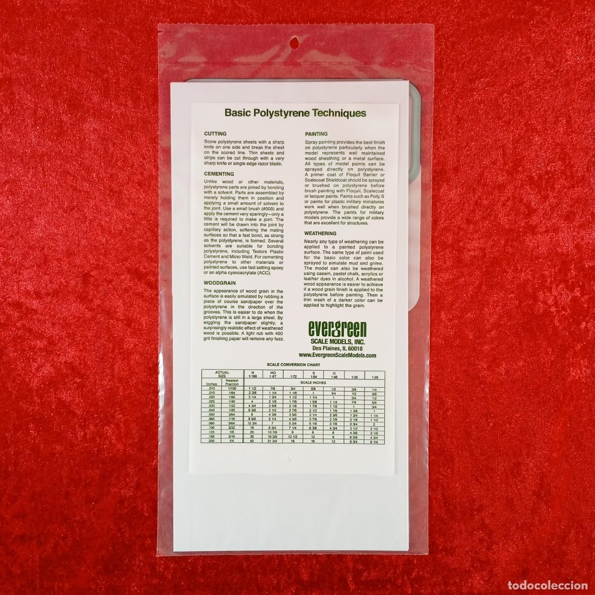 Hobbys: EVERGREEN SCALE MODELS - PLAIN - 015&rdquo; THICK (0.4MM) - 3 SHEETS - REF. 9015 / 2198 - Foto 2