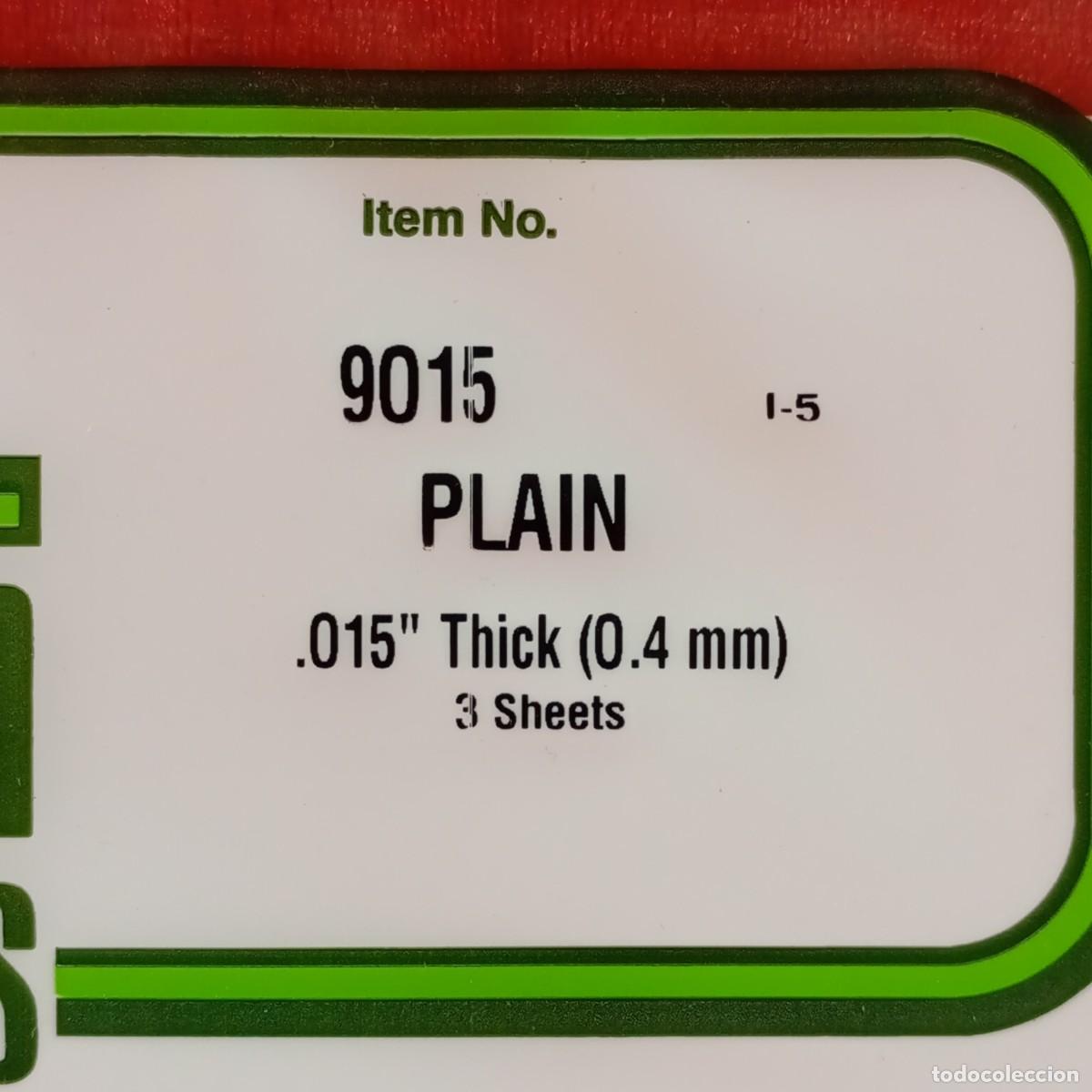 Hobbys: EVERGREEN SCALE MODELS - PLAIN - 015&rdquo; THICK (0.4MM) - 3 SHEETS - REF. 9015 / 2198 - Foto 3