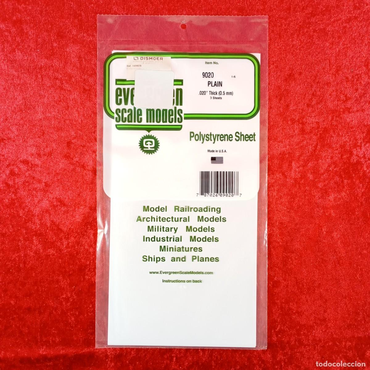 Hobbys: EVERGREEN SCALE MODELS - PLAIN - 030&rdquo; THICK (0.75MM) - 2 SHEETS - REF. 9030 / 2199 - Foto 1