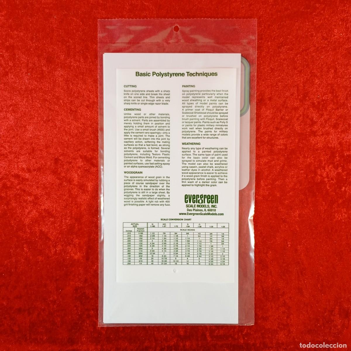 Hobbys: EVERGREEN SCALE MODELS - PLAIN - 020&rdquo; THICK (0.5MM) - 3 SHEETS - REF. 9020 / 2200 - Foto 2