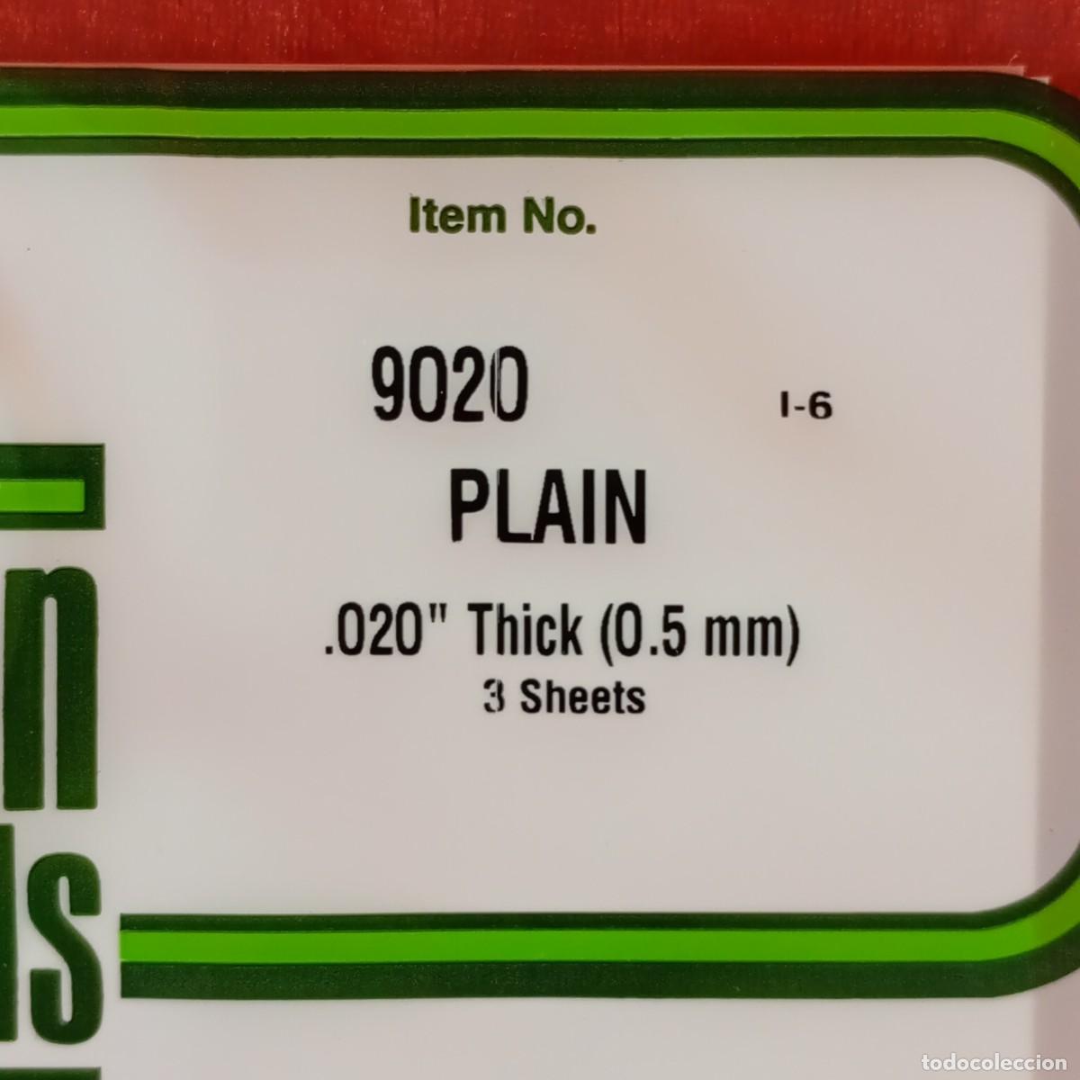Hobbys: EVERGREEN SCALE MODELS - PLAIN - 020&rdquo; THICK (0.5MM) - 3 SHEETS - REF. 9020 / 2200 - Foto 3