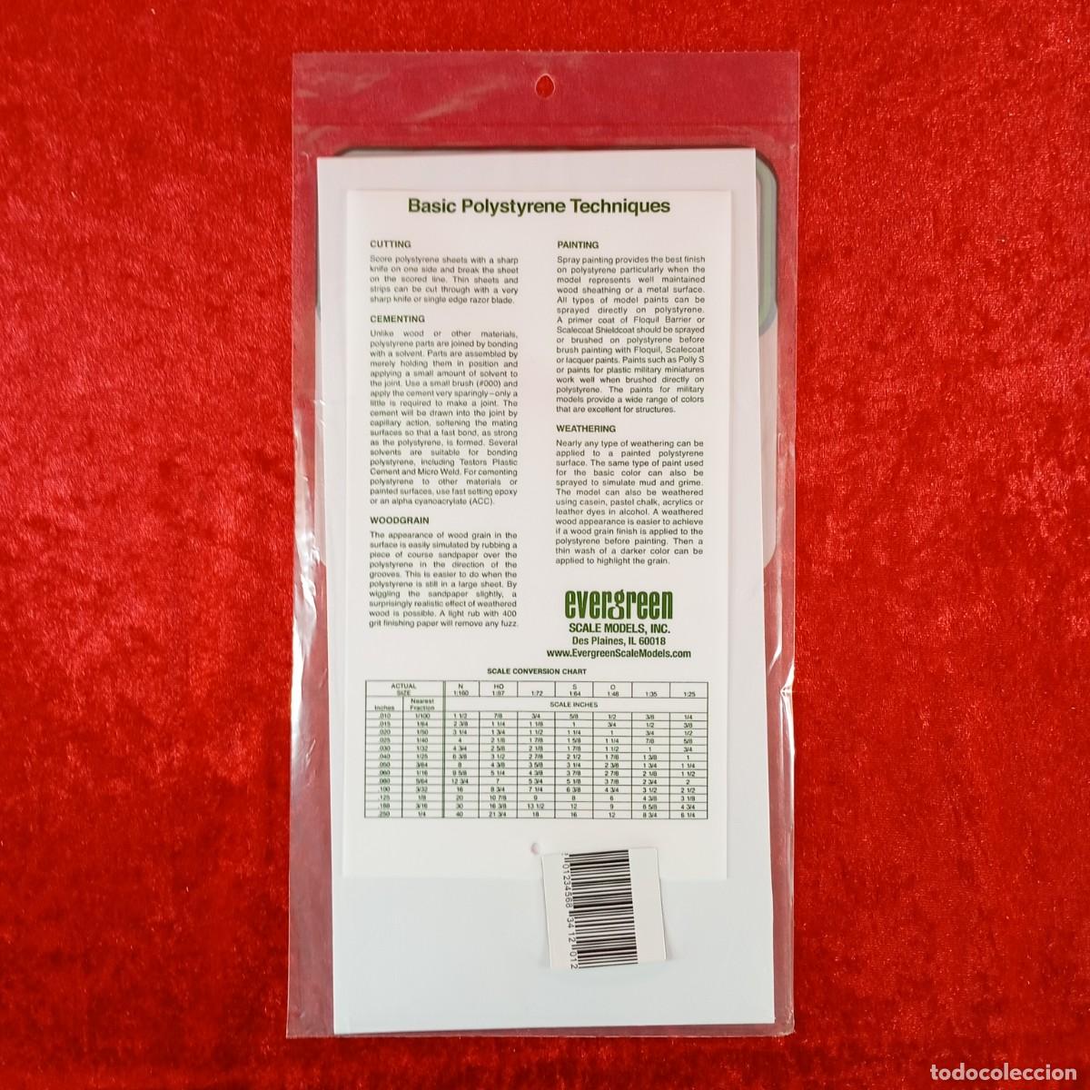 Hobbys: EVERGREEN SCALE MODELS - PLAIN - 020&rdquo; THICK (0.5MM) - 3 SHEETS - REF. 9020 - REF. 3109020 / 2202 - Foto 2