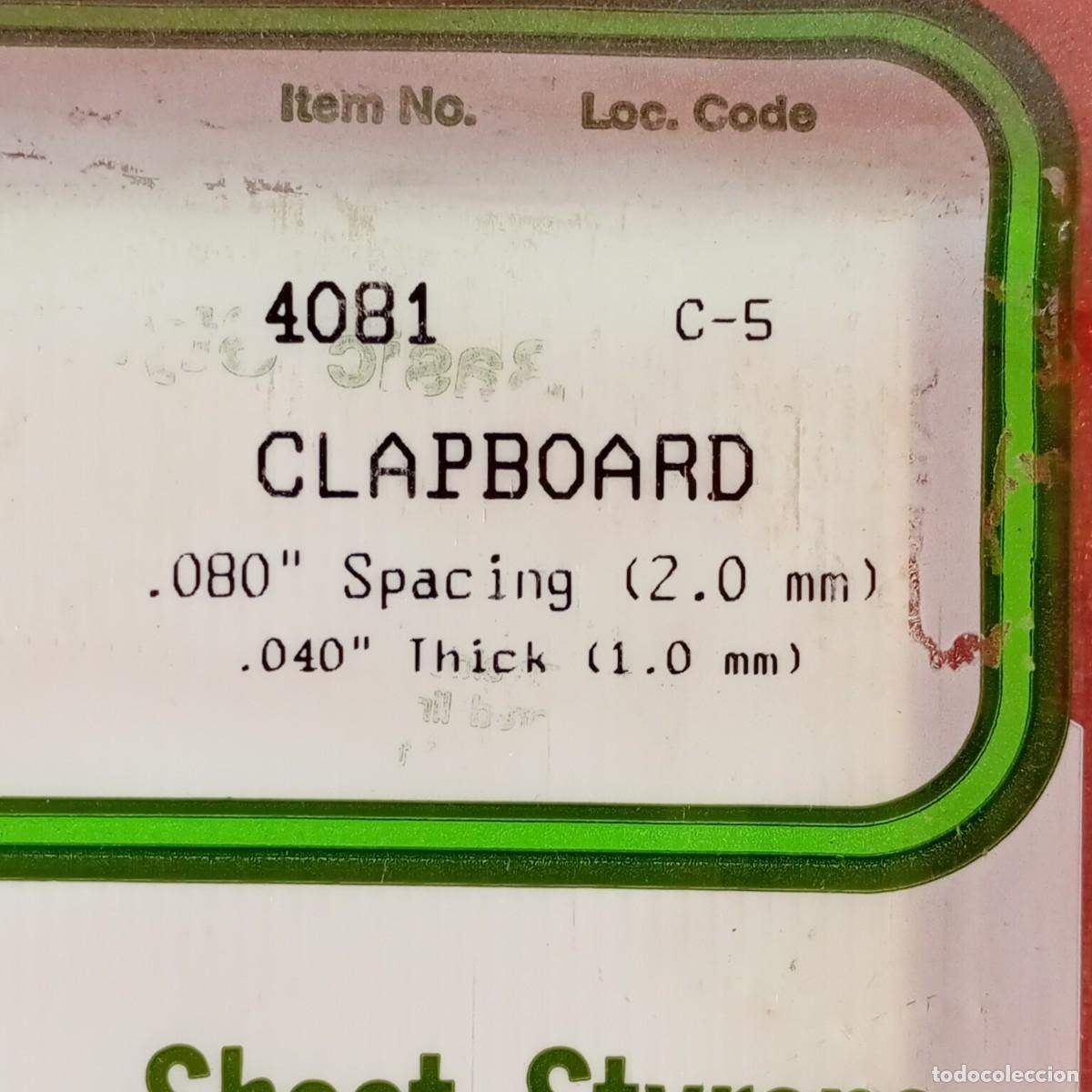 Hobbys: EVERGREEN SCALE MODELS - CLAPBOARD - 080&rdquo; SPACING (2.0MM) - 040&rdquo; THICK (1.0MM) - REF. 4081 / 2207 - Foto 3