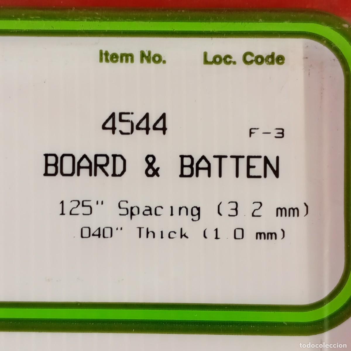 Hobbys: EVERGREEN SCALE MODELS - BOARD & BATTEN - 125&rdquo; SPACING (3.2MM)- 040&rdquo; THICK (1.0MM) -REF. 4544 / 2222 - Foto 3