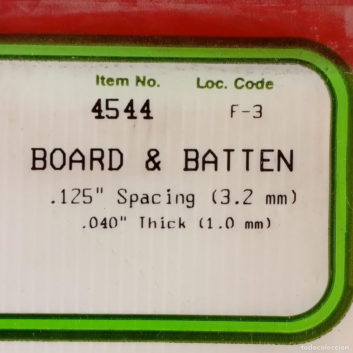 Hobbys: EVERGREEN SCALE MODELS - BOARD & BATTEN - 125&rdquo; SPACING (3.2MM)- 040&rdquo; THICK (1.0MM) -REF. 4544 / 2224 - Foto 3