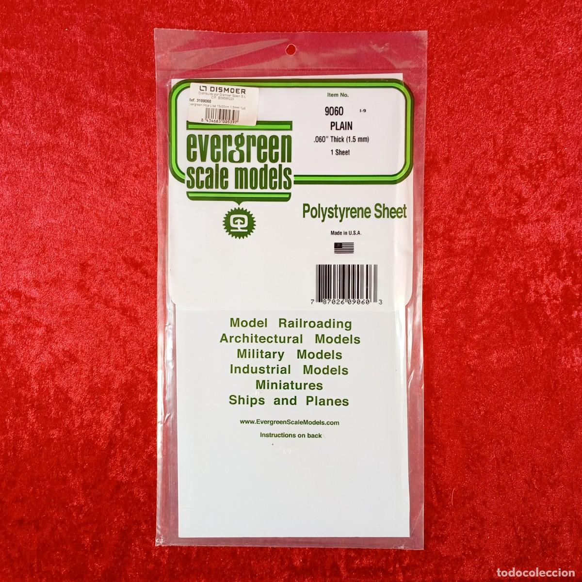 Hobbys: EVERGREEN SCALE MODELS - PLAIN - 005&rdquo; THICK (0.13MM) - 3 SHEETS - REF. 9009 / 2225 - Foto 1