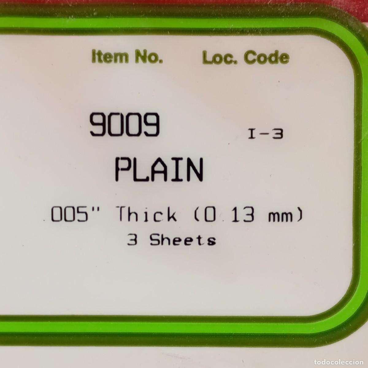 Hobbys: EVERGREEN SCALE MODELS - PLAIN - 005&rdquo; THICK (0.13MM) - 3 SHEETS - REF. 9009 / 2225 - Foto 3