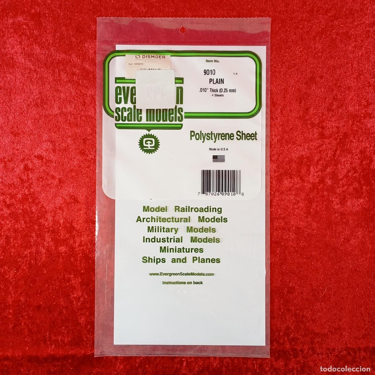 Hobbys: EVERGREEN SCALE MODELS - PLAIN - 010&rdquo; THICK (0.25MM) - 4 SHEETS - REF. 9010 / 2231 - Foto 1