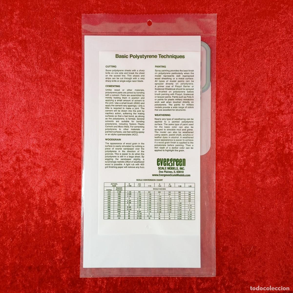 Hobbys: EVERGREEN SCALE MODELS - PLAIN - 010&rdquo; THICK (0.25MM) - 4 SHEETS - REF. 9010 / 2231 - Foto 2