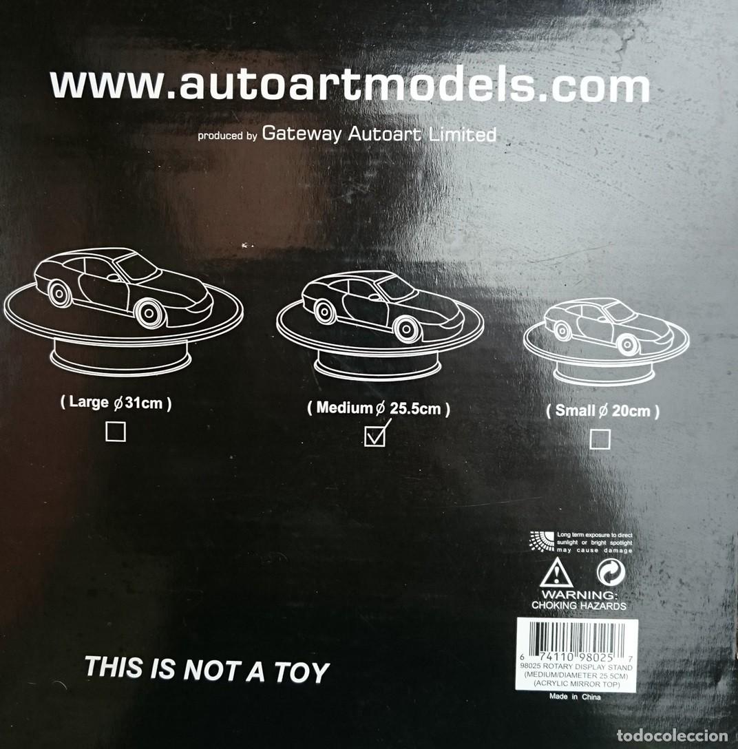 Hobbys: 1/24 25 CMS AUTOART MODELS ROTARY DISPLAY STAND PLATO EFECTO ESPEJO - Foto 3