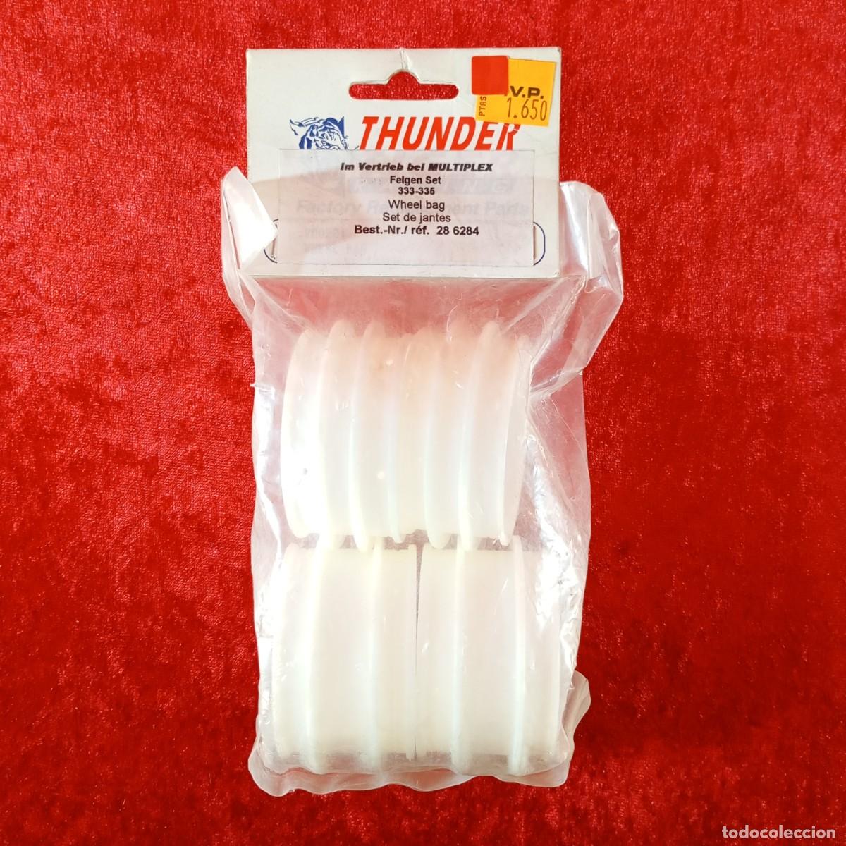 Hobbys: SET 4 LLANTAS BLANCAS - THUNDER TIGER RACING - REF. 28 6284 / 3286 - Foto 1