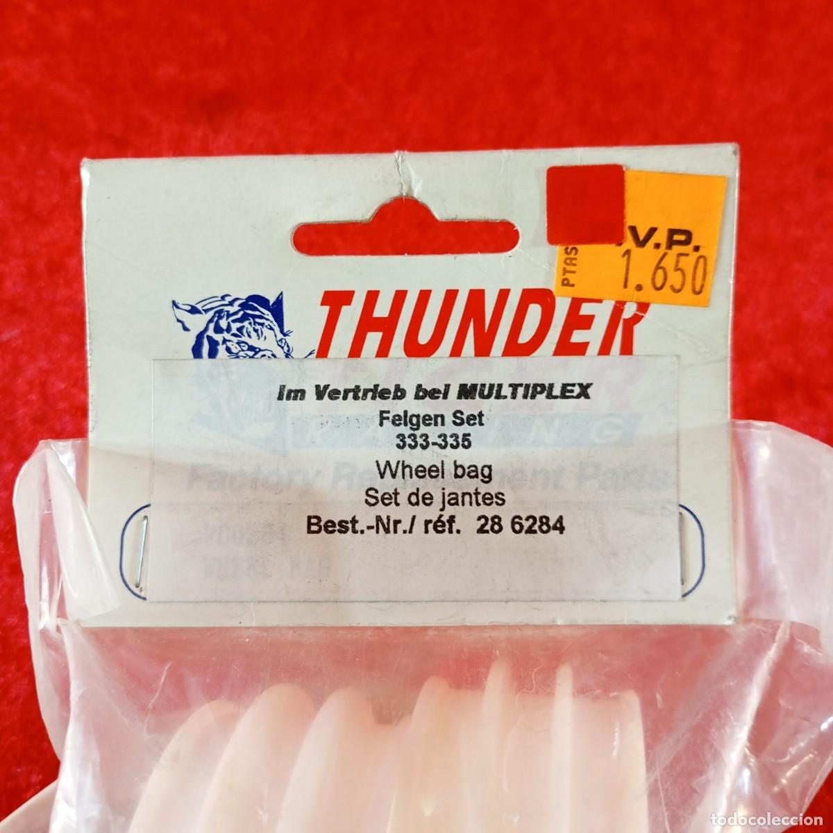 Hobbys: SET 4 LLANTAS BLANCAS - THUNDER TIGER RACING - REF. 28 6284 / 3286 - Foto 3