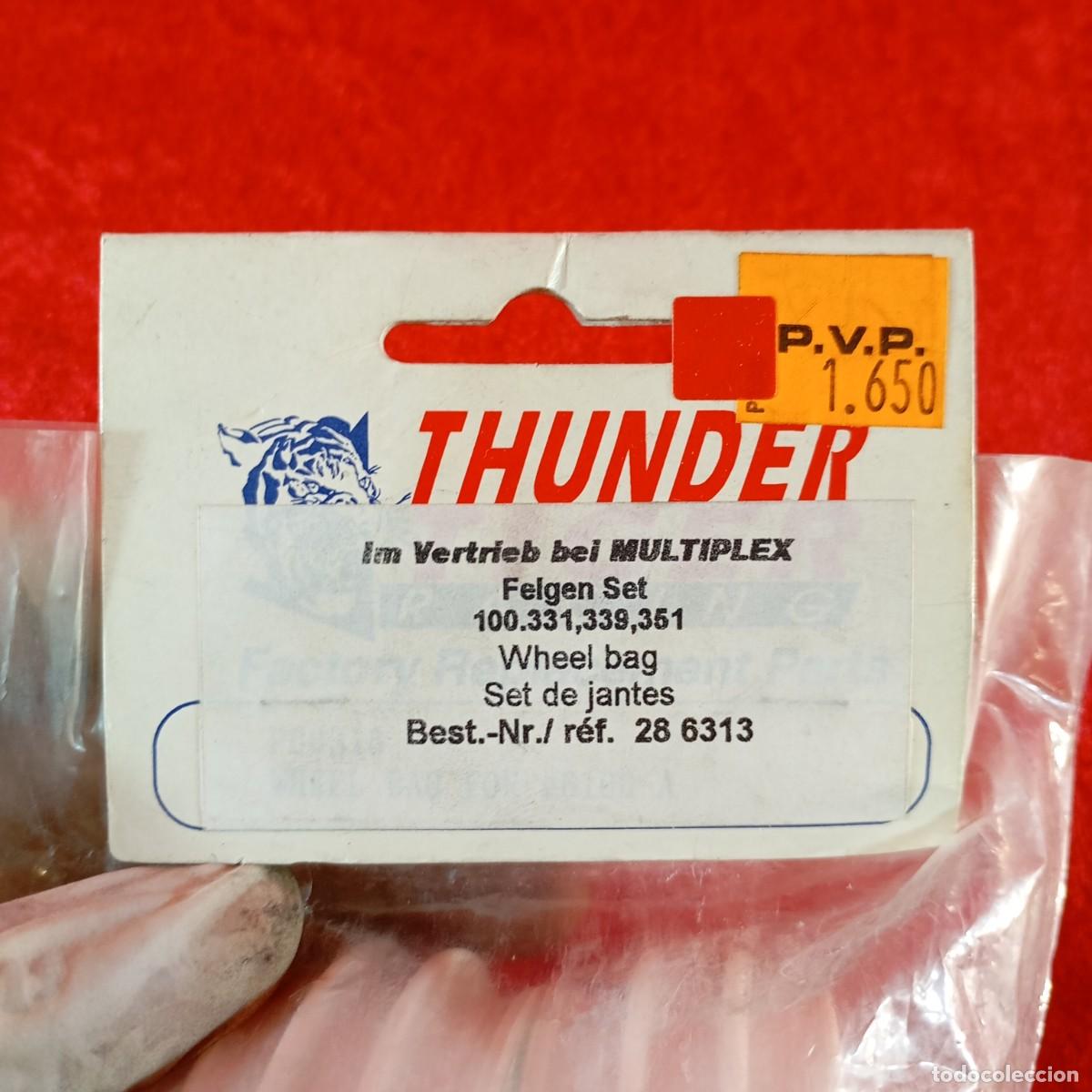 Hobbys: SET 4 LLANTAS BLANCAS - THUNDER TIGER RACING - REF. 28 6313 / 3287 - Foto 3