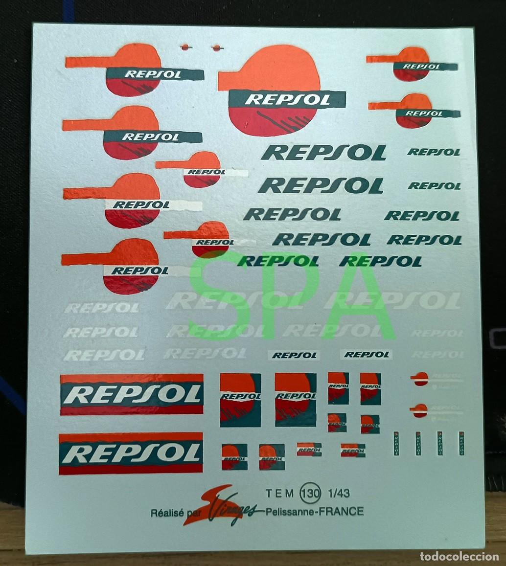 Hobbys: 1/43 DECALS VIRAGES TEM 0132 LOGOS REPSOL - Foto 1