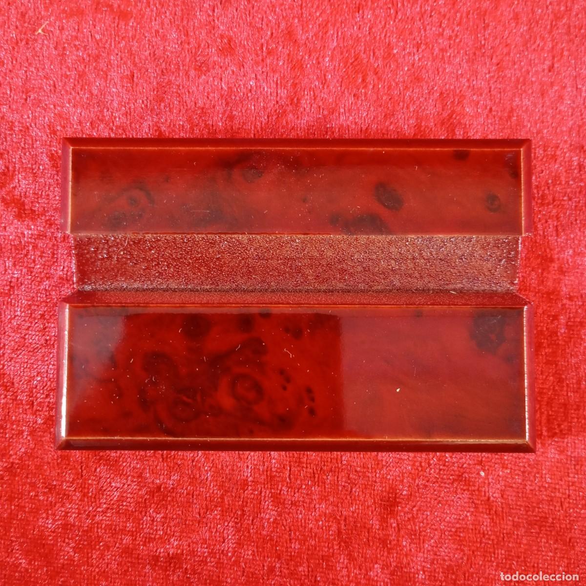 Hobbys: SOPORTE RECTANGULAR DE CAOBA - ACABADO BRILLANTE - 9 X 6 X 1,5 CM / 1435 - Foto 3