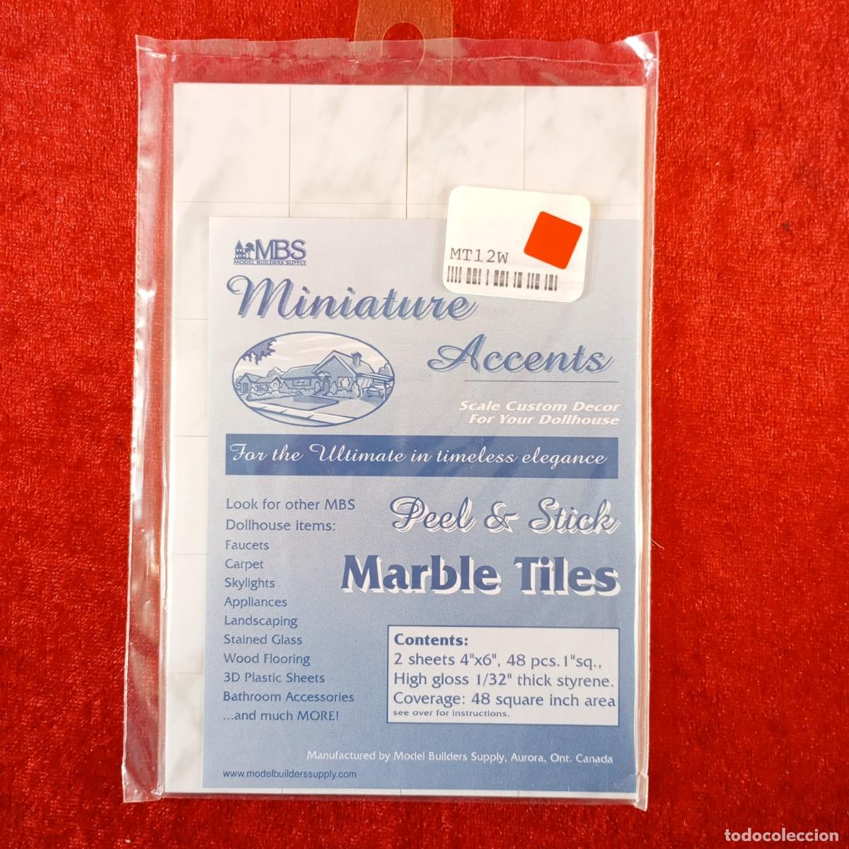 Hobbys: MODEL BUILDERS SUPPLY - WHITE MARBLE TILE - 48 PIEZAS - REF. #MT-12W - MODELISMO / 8316 - Foto 1