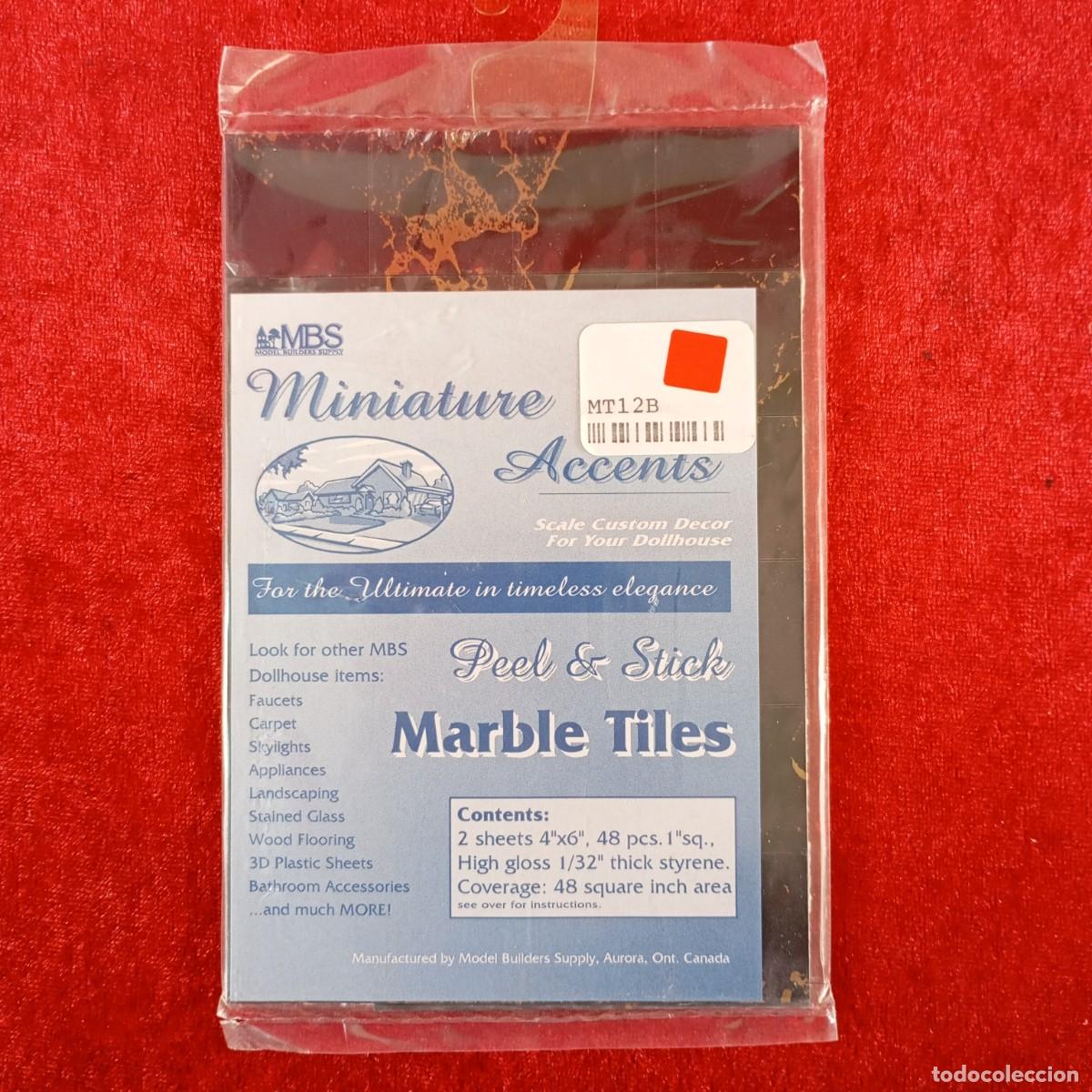Hobbys: MODEL BUILDERS SUPPLY - BLACK MARBLE TILE - 48 PIEZAS - REF. #MT-12B - MODELISMO / 8317 - Foto 1