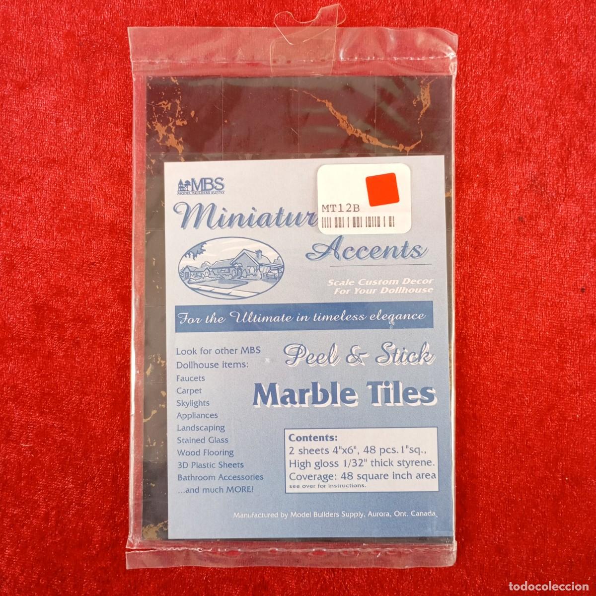 Hobbys: MODEL BUILDERS SUPPLY - BLACK MARBLE TILE - 48 PIEZAS - REF. #MT-12B - MODELISMO / 8320 - Foto 1