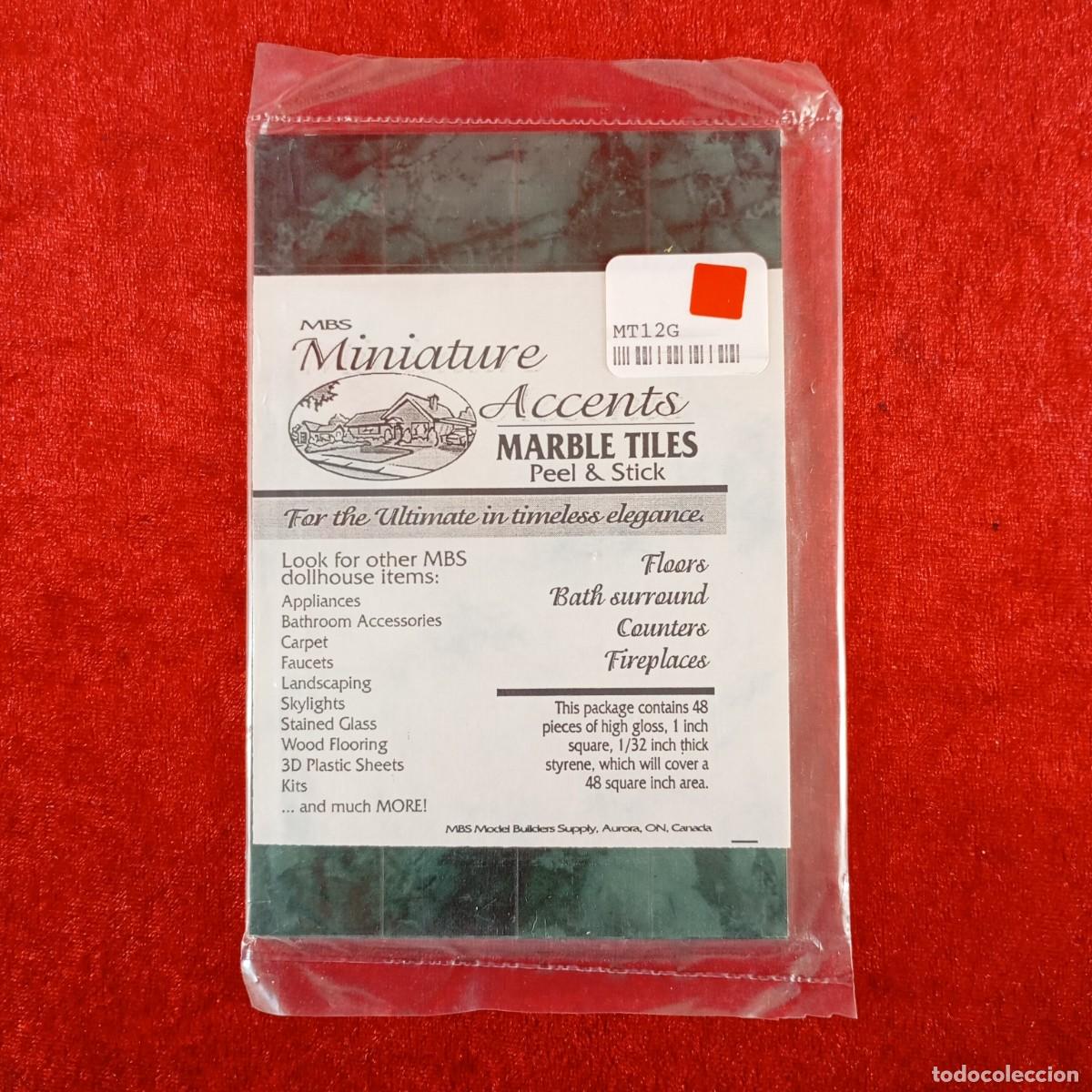 Hobbys: MODEL BUILDERS SUPPLY - GREEN MARBLE TILE - 48 PIEZAS - REF. #MT-12G - MODELISMO / 8321 - Foto 1
