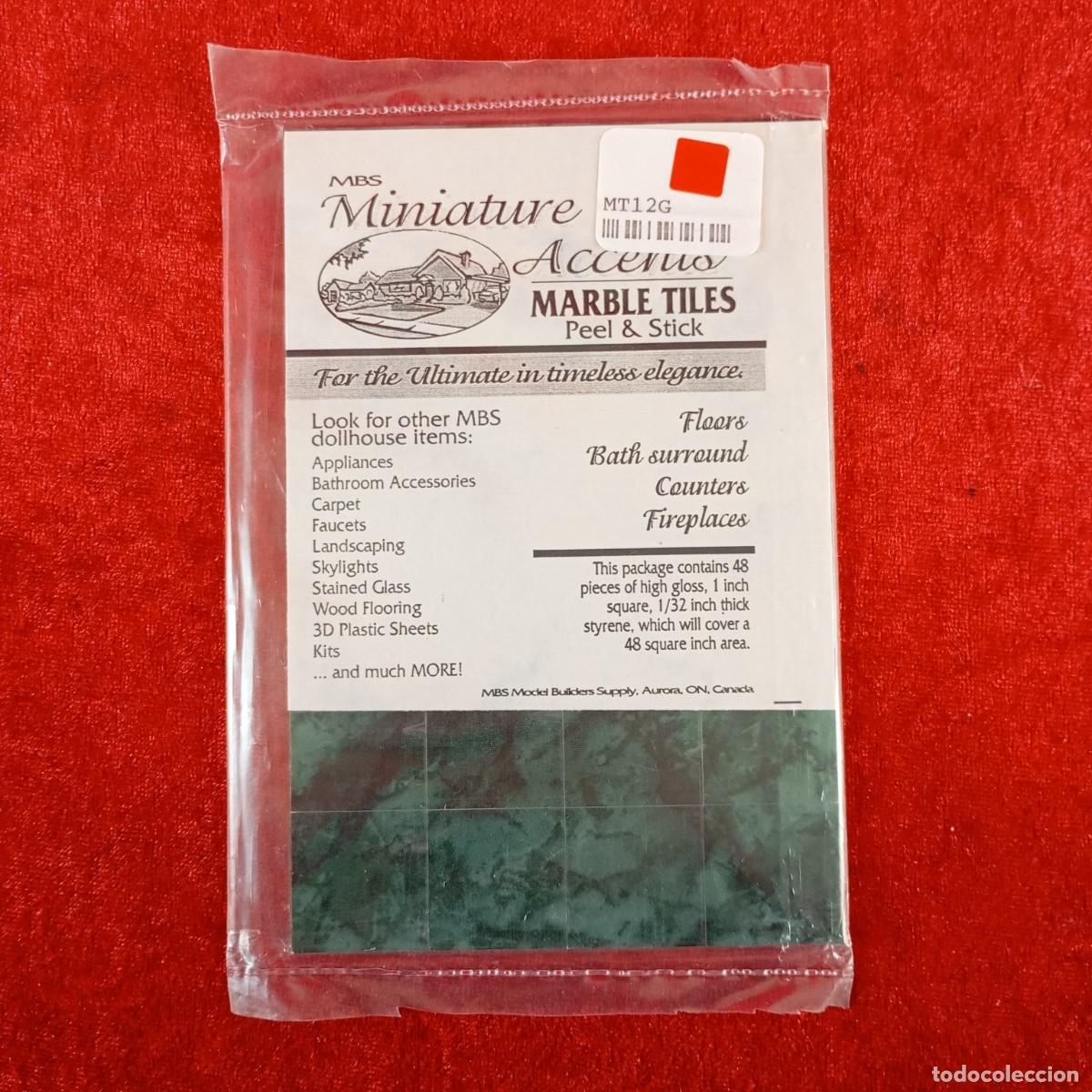Hobbys: MODEL BUILDERS SUPPLY - GREEN MARBLE TILE - 48 PIEZAS - REF. #MT-12G - MODELISMO / 8323 - Foto 1