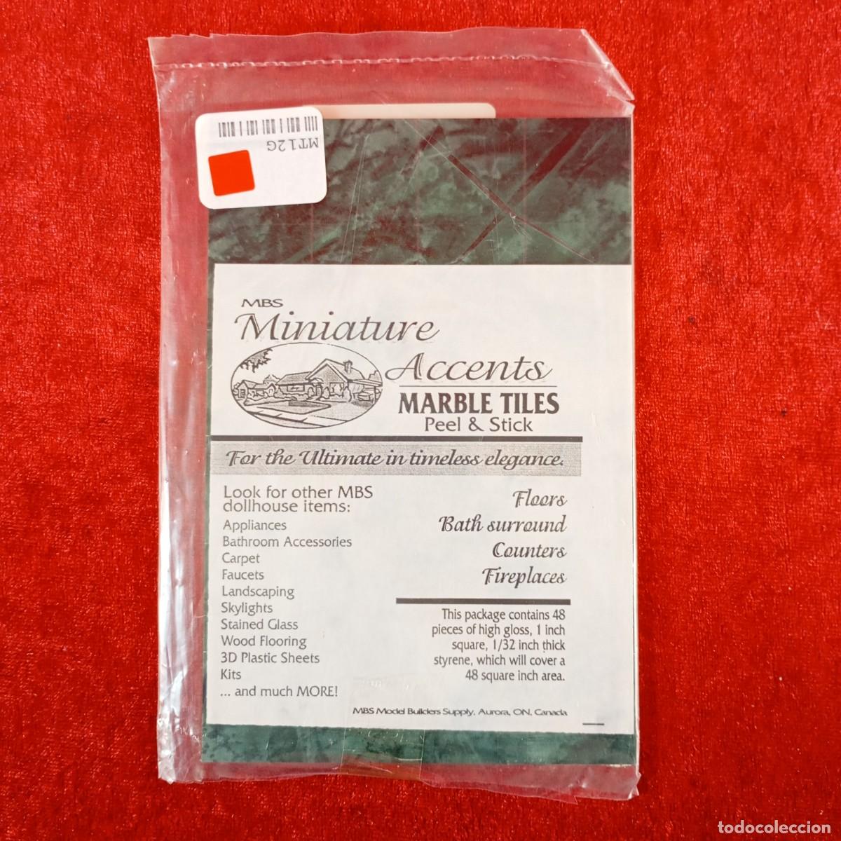 Hobbys: MODEL BUILDERS SUPPLY - GREEN MARBLE TILE - 48 PIEZAS - REF. #MT-12G - MODELISMO / 8324 - Foto 1