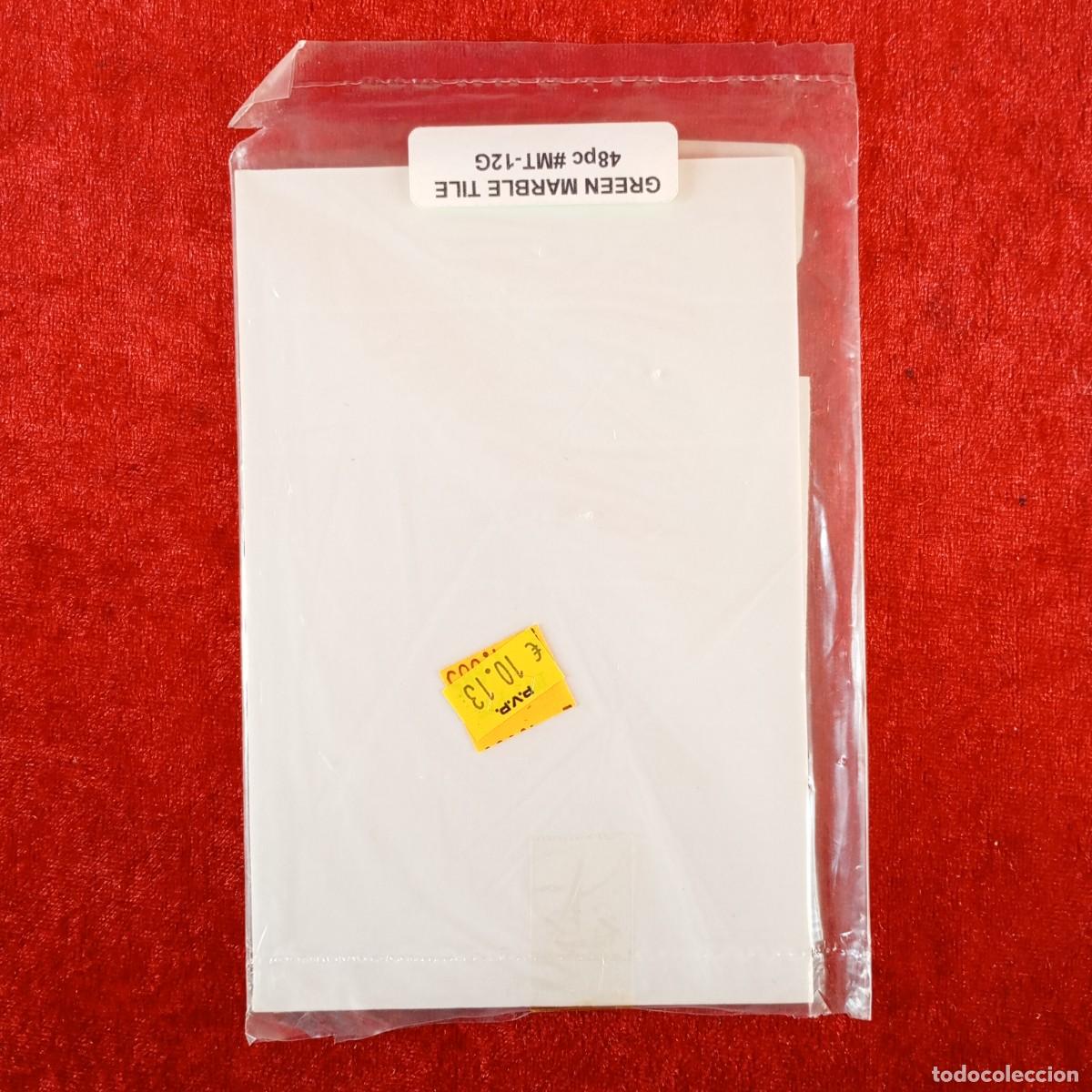 Hobbys: MODEL BUILDERS SUPPLY - GREEN MARBLE TILE - 48 PIEZAS - REF. #MT-12G - MODELISMO / 8324 - Foto 2