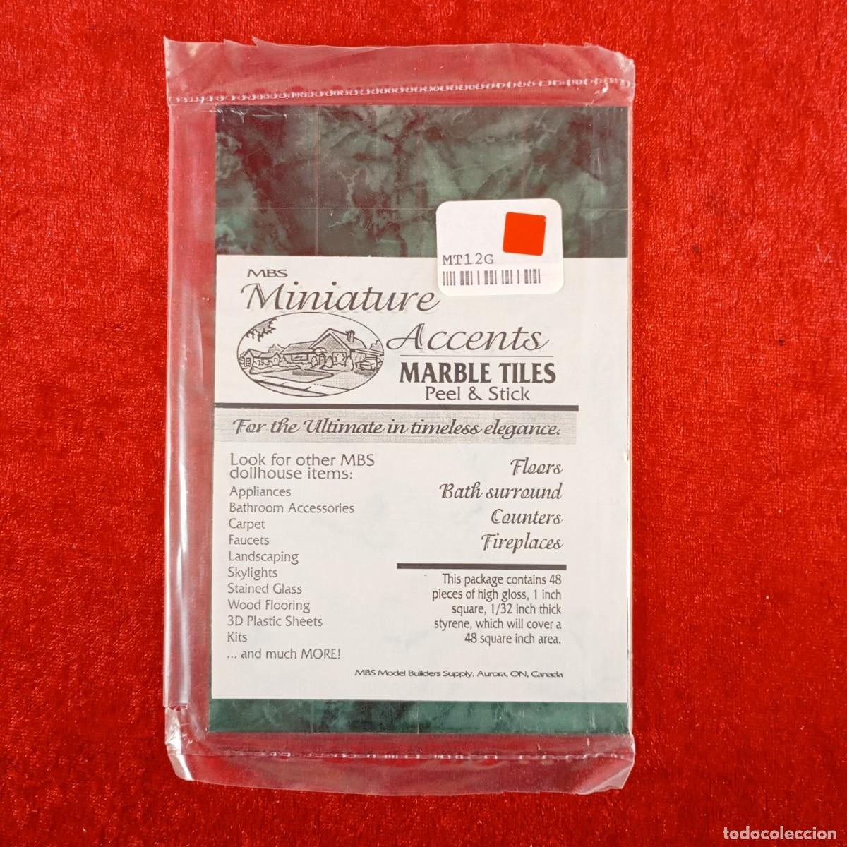 Hobbys: MODEL BUILDERS SUPPLY - GREEN MARBLE TILE - 48 PIEZAS - REF. #MT-12G - MODELISMO / 8325 - Foto 1