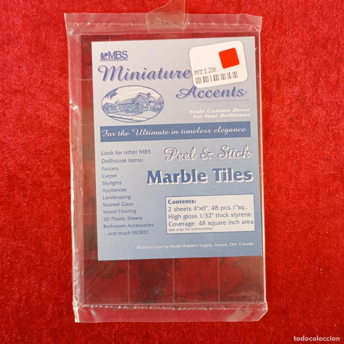 Hobbys: MODEL BUILDERS SUPPLY - RED MARBLE TILE - 48 PIEZAS - REF. #MT-12R - MODELISMO / 8333 - Foto 1