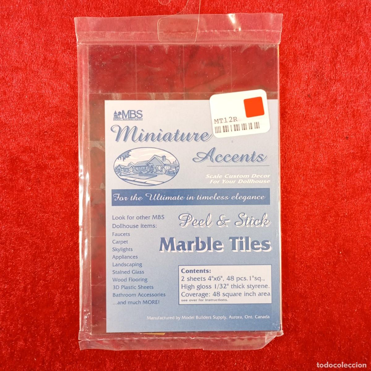 Hobbys: MODEL BUILDERS SUPPLY - RED MARBLE TILE - 48 PIEZAS - REF. #MT-12R - MODELISMO / 8334 - Foto 1